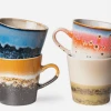 HKliving 70's Ceramics Americano Mugs | Pegasus | Set of 4