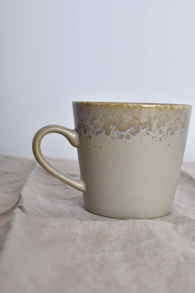 HKliving Ceramic 70s Cappucino Mug Bark 4 HKliving Ceramic 70s Cappucino Mug Bark