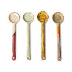 HKliving 70s Style S/4 "Scorpius" Ceramic Spoons