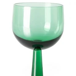 HKliving The Emeralds Wine Glass | Tall | Fern Green | Set of 4