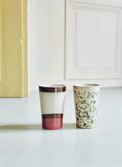 HKliving Ceramic 70's Tea Mug In Dunes