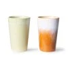HKliving 70's Ceramics Tea Mugs | Capella | Set of 2