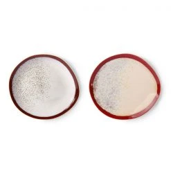 HKliving 70's Ceramics Dinner Plates | Frost | Set of 2