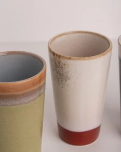 HKliving 70s Ceramics Latte Mugs Set Of 4