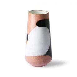 HKliving Tall Hand Painted Abstract Flower Vase