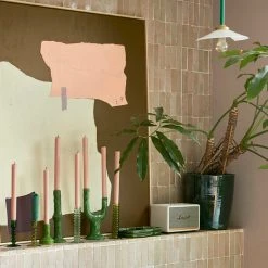 HKliving Lime Green Candle Holder