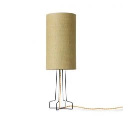 HKliving Jade Green Jute Cylinder Lampshade