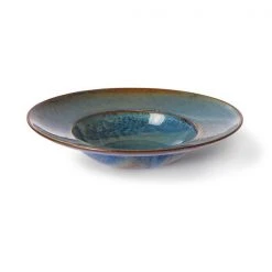 HKliving Pasta Plate Rustic Blue