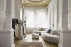 HKliving White Marble Block Table | Medium