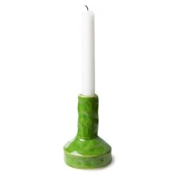 HKliving The Emeralds: S Ceramic Candle Holder Lime Green