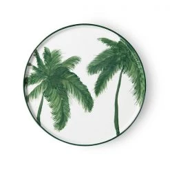 HKliving Porcelain Palm Dinner Plate