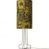 HKliving Green & Black Floral Printed Cylinder Lamp Shade
