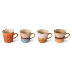 HKliving Set of 4 70's Americano Mugs