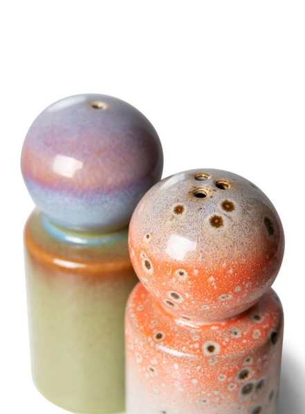 HKliving 70s Ceramics: Pepper & Salt Jar, Asteroids/Peat HKliving 70s Ceramics: Pepper & Salt Jar, Asteroids/Peat