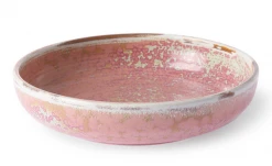 HKliving Home Chef Ceramics Deep Plate Rustic Pink