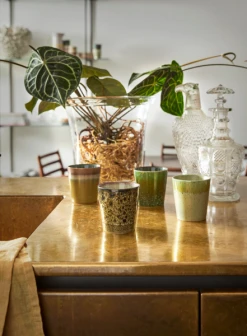 HKliving 70's Ceramic Beaker In Peat