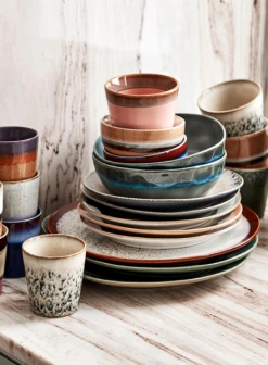 HKliving Ceramic 70s Bark Side Plate