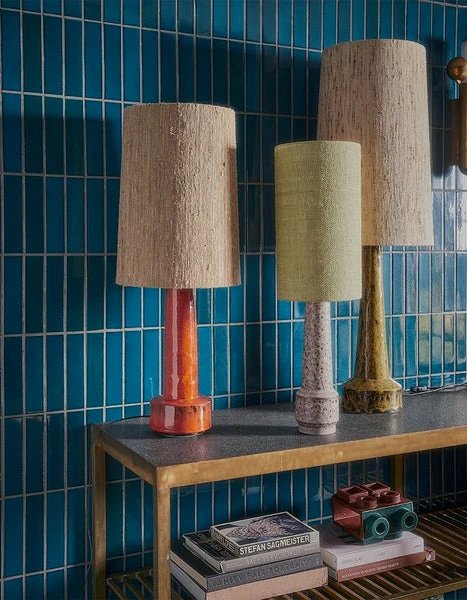 HKliving Retro Glazed Lamp Base In Red HKliving Retro Glazed Lamp Base In Red