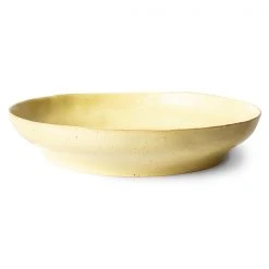 HKliving Bold & Basic Ceramics: Pasta Plate Yellow/brown (Set of 2) 6 HKliving Bold & Basic Ceramics: Pasta Plate Yellow/brown (Set of 2)