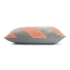 HKliving Striped Cushion Velvet Grey/Nude (40x60)