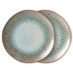 HKliving Set of 2 Mineral Dinner Plates