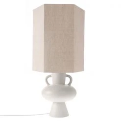 HKliving White Stoneware Lamp Base with Handles