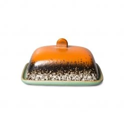 HKliving 70s Ceramics Butter Dish - Meteor