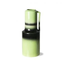 HKliving The Emeralds Ceramic Vase With Handle Green