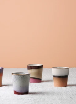 HKliving Ceramic 70s Beaker In Dunes