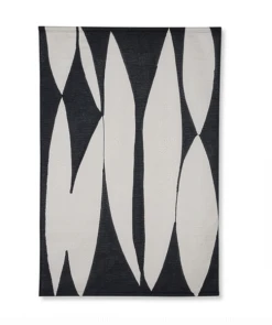 HKliving Abstract Fabric Wall Hanging | Black & White