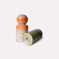 HKliving Ceramic 70's Salt & Pepper Shakers Asteroids Peat