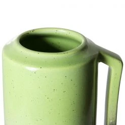 HKliving The Emeralds Ceramic Vase With Handle Green