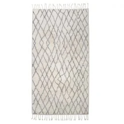 HKliving Cream Grey Cotton Bath Mat