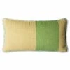 HKliving Hand woven wool cushion green.