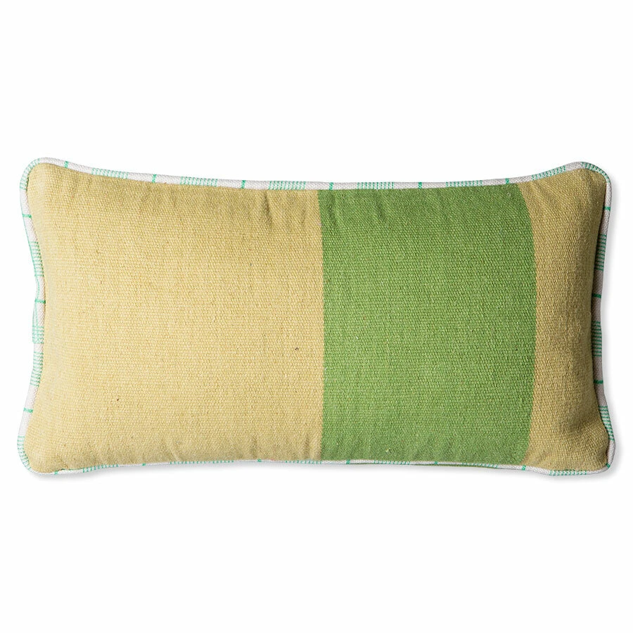 HKliving Hand woven wool cushion green. 3 HKliving Hand woven wool cushion green.