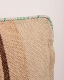 HKliving Hand Woven Wool Cushion Brown