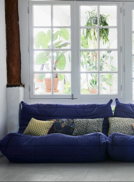 HKliving Dorris For Printed Blue Cushion 3 HKliving Dorris For Printed Blue Cushion