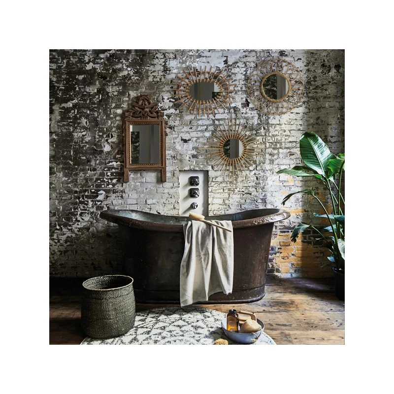 HKliving Natural Rattan Square Mirror HKliving Natural Rattan Square Mirror