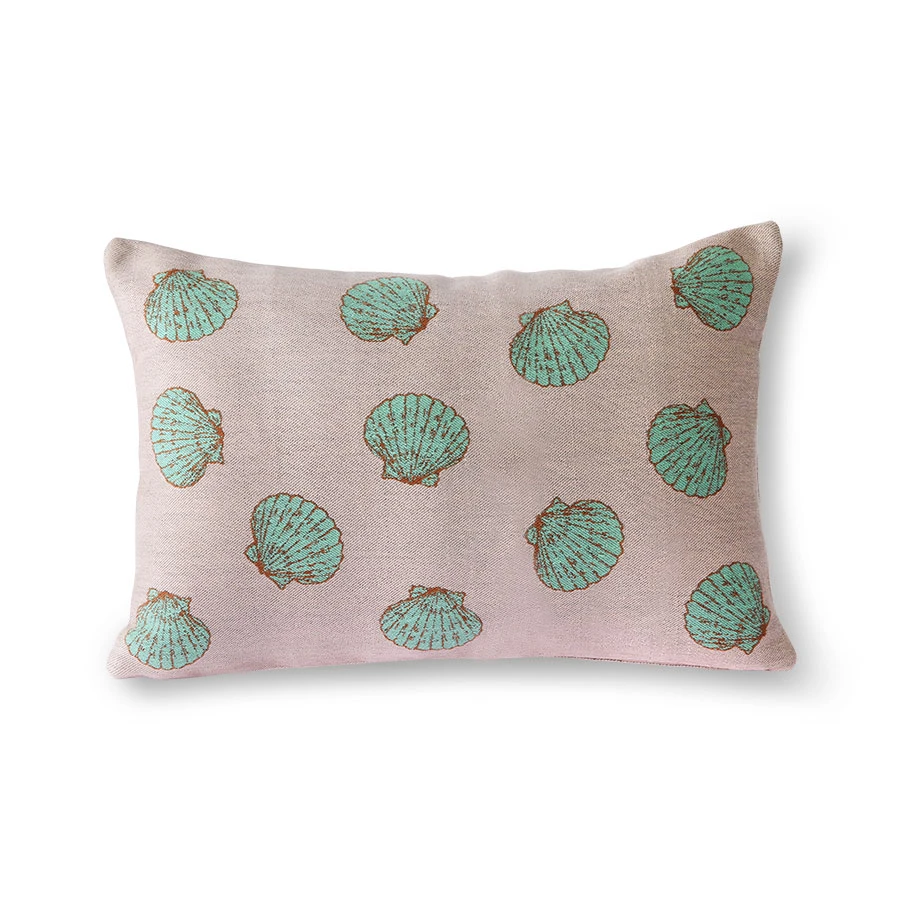 HKliving Jacquard weave greek shells cushion HKliving Jacquard weave greek shells cushion