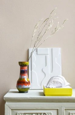 HKliving Ceramic Wall Art Panel | Matt White