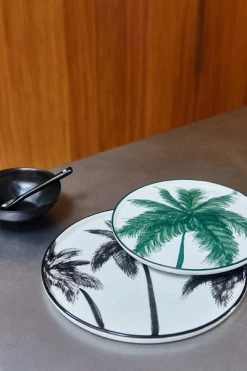 HKliving Large Black Porcelain Bowl