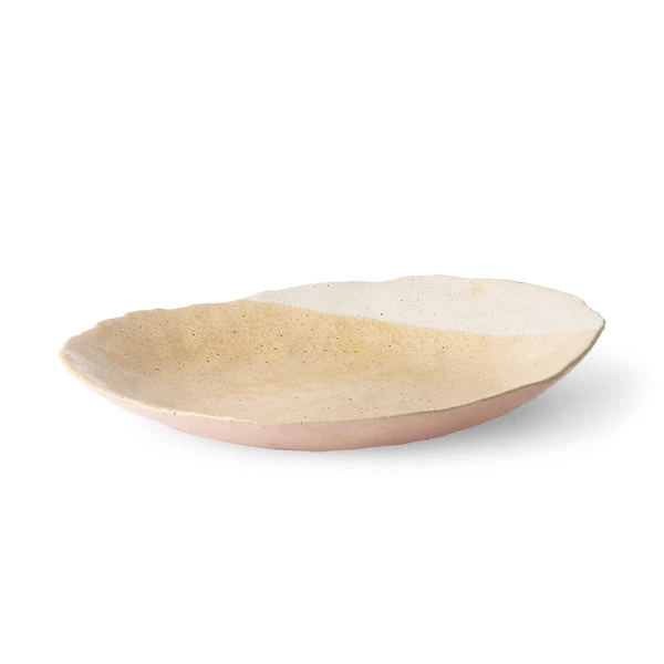 HKliving Tonal Blush Matte Ceramic Platter HKliving Tonal Blush Matte Ceramic Platter