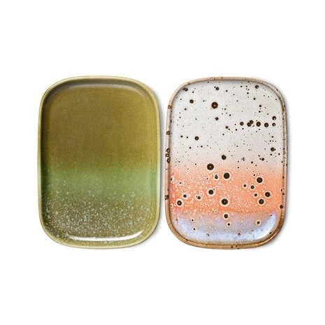 HKliving 70s Ceramics: Small Trays - Atlas (set Of 2) HKliving 70s Ceramics: Small Trays - Atlas (set Of 2)