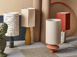 HKliving Hexagonal Linen Lamp Shade | Medium | Natural