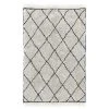 HKliving Woven Cotton Diamond Lines Rug