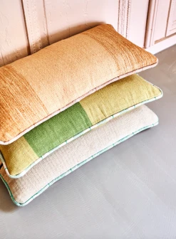 HKliving Hand Woven Wool Cushion- Natural (38x74)