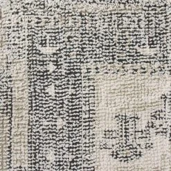 HKliving Printed Bath Mat Black White Overtufted 60 X 90