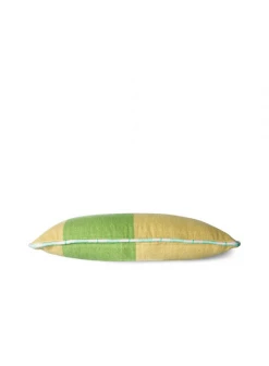 HKliving Hand Woven Wool Cushion Green (38x74)