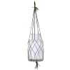 HKliving Glass Planter With Macrame Leather Hanging