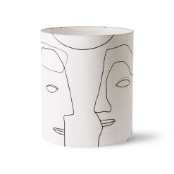HKliving Printed Faces Lamp Shade